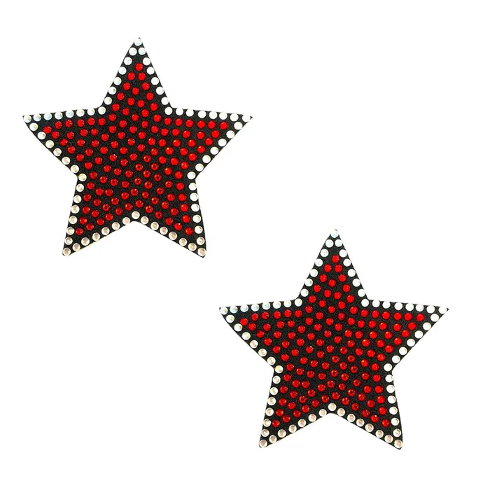 Anal Neva Nude Starfire Red Black Crystal Reusable Silicone Nipztix