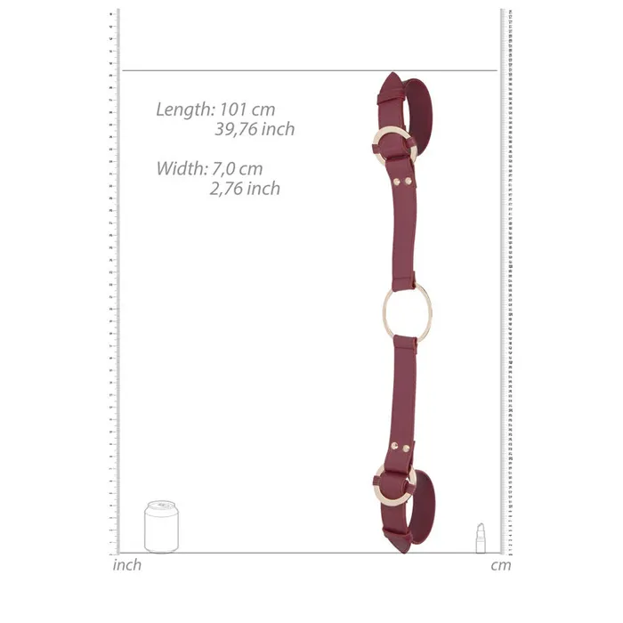 Couples | OUCH! Halo - Handcuff With Connector - Burgundy Restraint - Shots Toys Couples | OUCH! Halo - Handcuff With Connector - Burgundy Restraint - Shots Toys