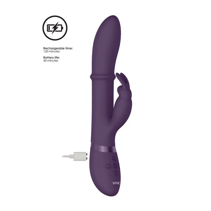 Vive Halo - Purple 24.5 cm USB Rechargeable Rabbit Vibrator | Shots Toys Vibrators Vive Halo - Purple 24.5 cm USB Rechargeable Rabbit Vibrator | Shots Toys Vibrators