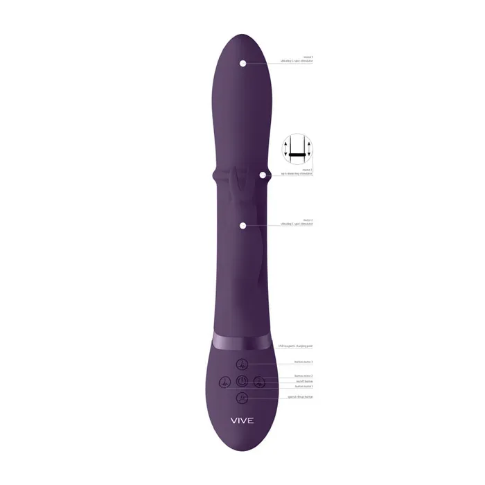 Vive Halo - Purple 24.5 cm USB Rechargeable Rabbit Vibrator | Shots Toys Vibrators Vive Halo - Purple 24.5 cm USB Rechargeable Rabbit Vibrator | Shots Toys Vibrators