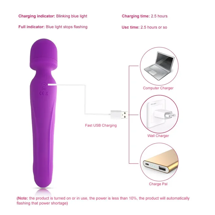 Blissful Delirium Vibrators | Heated & Dual Sided Wand Massager