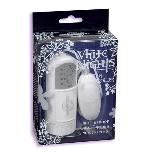 Doc Johnson Vibrators White Nights Bullet and Controller White