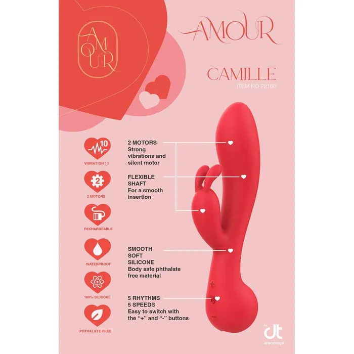 Dream Toys Vibrators | Amour Rabbit Vibe Camille