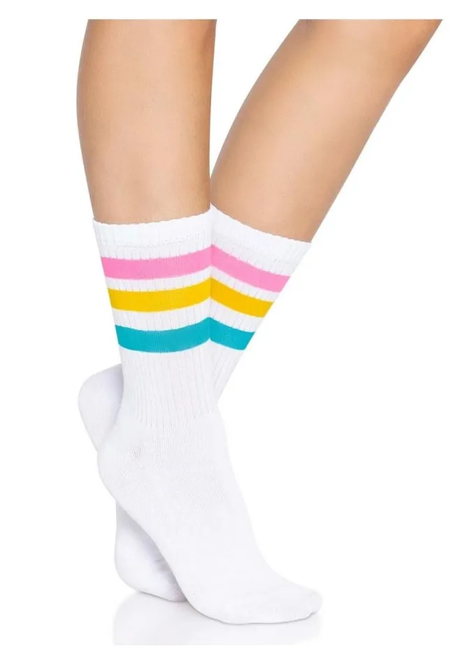 Leg Avenue Vibrators | Leg Avenue Pride Crew Socks Pansexual