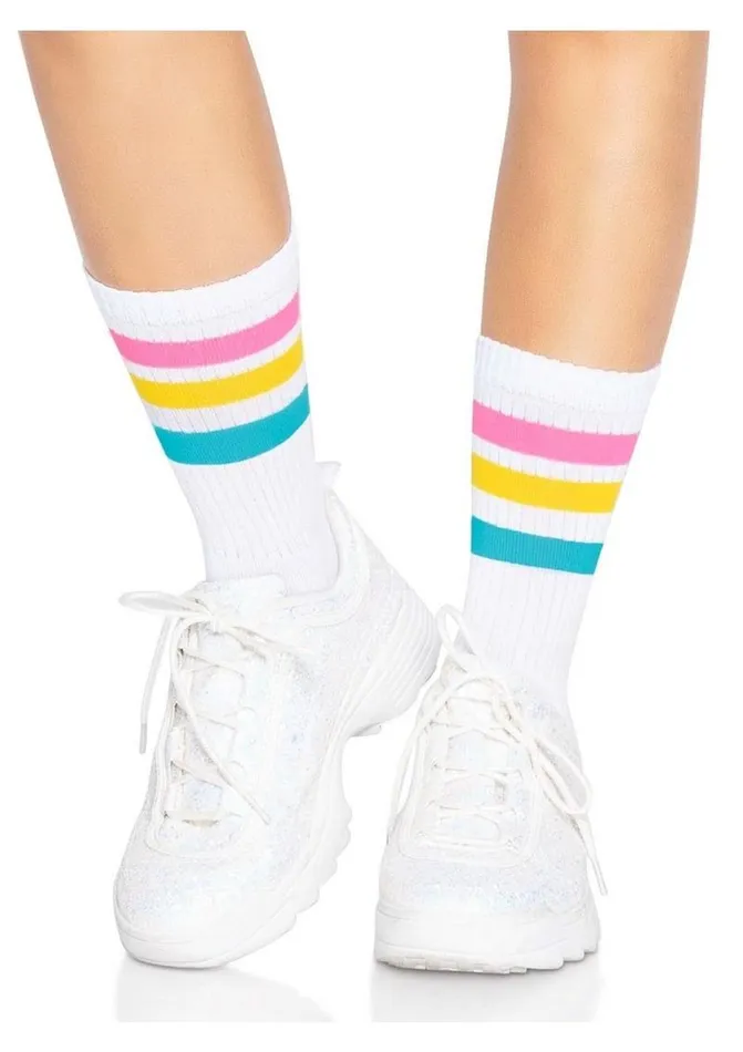 Leg Avenue Vibrators | Leg Avenue Pride Crew Socks Pansexual