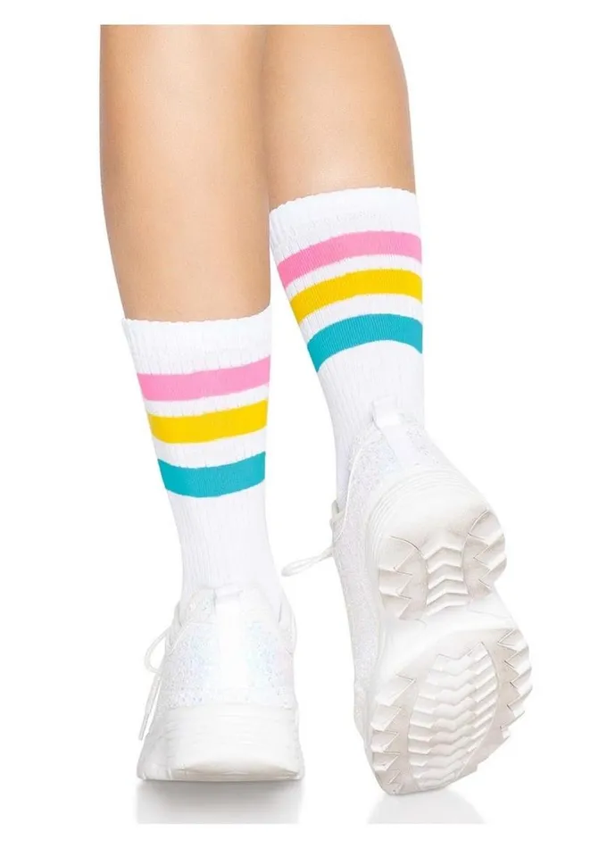 Leg Avenue Vibrators | Leg Avenue Pride Crew Socks Pansexual