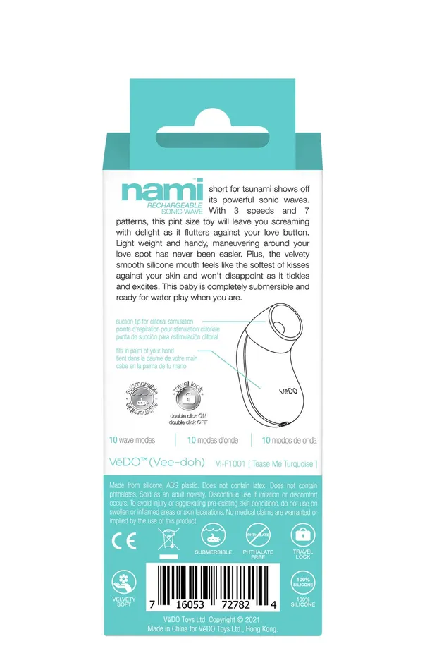 Nami Rechargeable Sonic Vibe | VeDO Vibrators Nami Rechargeable Sonic Vibe | VeDO Vibrators