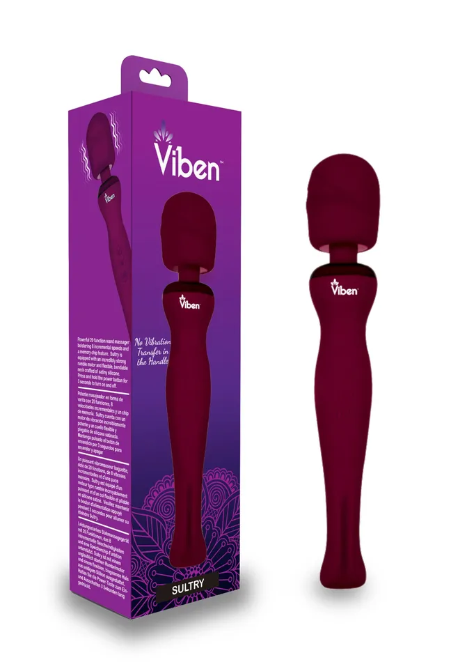 Viben Sultry Ruby Intense Handheld Wand Massager Vibrators