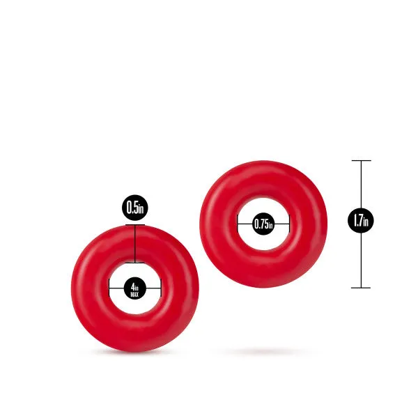 Vibrators | Blush Novelties Stay Hard - Donut Rings Oversized - Red