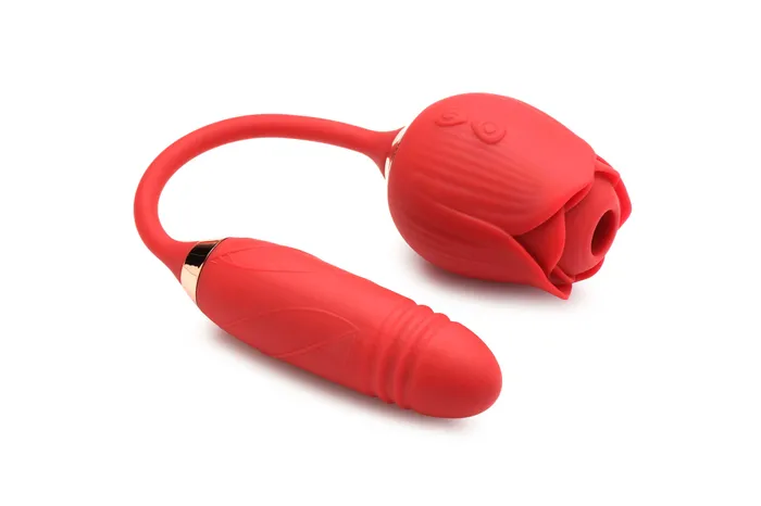 Vibrators | XR Brands inmi Bloomgasm Romping Rose Suction and Thrusting Vibrator - Red Vibrators | XR Brands inmi Bloomgasm Romping Rose Suction and Thrusting Vibrator - Red