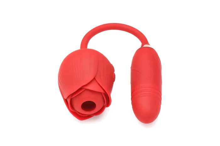 Vibrators | XR Brands inmi Bloomgasm Romping Rose Suction and Thrusting Vibrator - Red Vibrators | XR Brands inmi Bloomgasm Romping Rose Suction and Thrusting Vibrator - Red